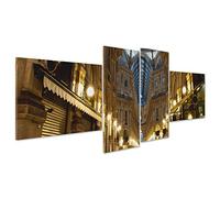 ConKrea Quadro su Tela Canvas - INTELAIATO - Pronto da Appendere - Galleria Vittorio Emanuele II - Milano Centro - Duomo Moda Fashion - 170x70cm (cod.1473)