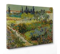 ConKrea - QUADRO SU TELA CANVAS - INTELAIATO - PRONTO DA APPENDERE - Giardini ad Arles per Van Gogh - 30x40cm - Senza Cornice - (cod.2645)