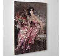 ConKrea Quadro su Tela Canvas - INTELAIATO - Pronto da Appendere - Giovanni Boldini - Arte Macchiaioli - 30x40cm - Senza Cornice - (cod.381)