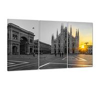 ConKrea Quadro su Tela Canvas - INTELAIATO - Pronto da Appendere - Milano Centro - Duomo Moda Fashion - 100x50cm (cod.1698)