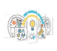 ConKrea Quadro su Tela Canvas - INTELAIATO - Pronto da Appendere - Motivazionale creatività - Idee Idea Psicologia - Marketing - 170x86cm (cod.2429)