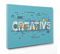 ConKrea QUADRO SU TELA CANVAS - INTELAIATO - PRONTO DA APPENDERE - Motivazionale - Idee Idea Psicologia - Marketing - 50x70cm - Senza Cornice - (cod.2240)
