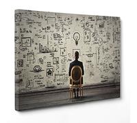 ConKrea Quadro su Tela Canvas - INTELAIATO - Pronto da Appendere - Motivazionale - Idee Idea Psicologia - Marketing - 50x70cm - Senza Cornice - (cod.2242)