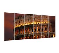 ConKrea QUADRO SU TELA CANVAS - INTELAIATO - PRONTO DA APPENDERE - Roma - Colosseo - 190x70cm (cod.1417)