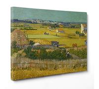 ConKrea QUADRO SU TELA CANVAS - INTELAIATO - PRONTO DA APPENDERE - The harvest - Il Raccolto per Van Gogh - 50x70cm - Senza Cornice - (cod.2679)