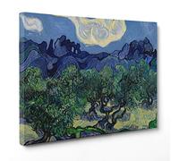ConKrea QUADRO SU TELA CANVAS - INTELAIATO - PRONTO DA APPENDERE - The Olive trees - Alberi Ulivi per Van Gogh - 30x40cm - Senza Cornice - (cod.2682)