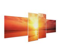 ConKrea QUADRO SU TELA CANVAS - INTELAIATO - PRONTO DA APPENDERE - Tramonto sul Mare - 170x70cm (cod.2612)