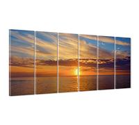 ConKrea QUADRO SU TELA CANVAS - INTELAIATO - PRONTO DA APPENDERE - Tramonto sul Mare - 190x70cm (cod.2053)