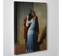 ConKrea Quadro su Tela - INTELAIATO - Pronto da Appendere - Arte - Il Bacio - The Kiss - Francesco Hayez - 30x40cm - Senza Cornice - (cod.116)