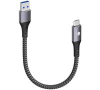 CONMDEX Cavo USB C corto, 30 cm, 10 Gbps USB3.1 Gen2, cavo dati tipo C, Android Auto QC3.0 3.1 A, USB A a C, caricatore rapido per Samsung Note20 Galaxy S23/S22 Z, Flip 5 Tab S9 Pixel 8 Oneplus 11,