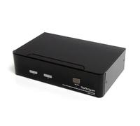 Conmutador KVM DVI USB StarTech SV231DVIUA 2 Porte Full HD 1920x1200 Nero
