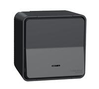 Conmutador superficie con LED IP55 Gris