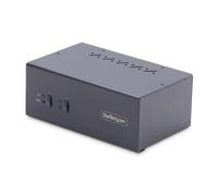 StarTech.com KVM Switch DisplayPort a 2 porte per doppio monitor DP, 4K 60Hz, HID USB 2.0, Hub 5Gbps, Commutazione con hotkey e pulsanti, Conforme TAA - Protezione ESD livello 3 [P2DD46A2-KVM-SWITCH]