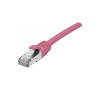 CONNECT 20 m Full Rame RJ45 Cat.6 A S/FTP LSZH Cavo Patch antigroviglio, Colore: Rosa