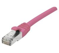 CONNECT 25 m Full Rame RJ45 Cat.6 A S/FTP LSZH Cavo Patch antigroviglio, Colore: Rosa