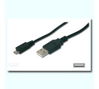 CONNECT 3 M USB 2.0 a a Micro B Cavo, Colore: Nero