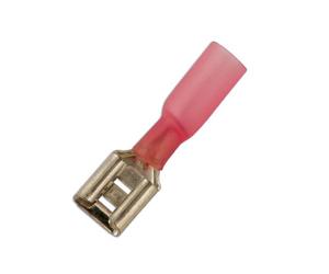 Connect 30165 Red Heat Shrink Female Push-on Terminal 6.3mm 25pc