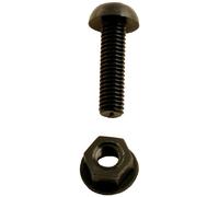 Connect 31532 Nylon 1" Bolt & Nut Number Plate Fixings, Black 100pc