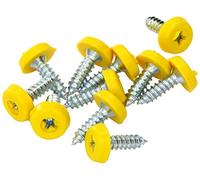 Connect 31543 Number Plate Screw 10 x 3/4" Yellow Polytop 100pc