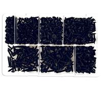 Connect 35002 Assorted Self Tapping Black Flanged Pozi Screws 700pc - NUOVO
