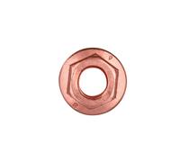Connect Rame Placcato Dado Flangiato & Autobloccanti M10 X 1.5 x 15mm Hex 5pc
