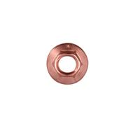 Connect Rame Placcato Dado Flangiato & Autobloccanti M8 X 1.25 x 10mm Hex 5pc