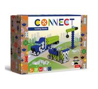 Connect- Truck/Construction Zone Trefl Set 3in1, Camion/Cantiere-281 Pezzi: 276 Personaggio 5 Mattoncini, Gioco Creativo per Adulti e Bambini dai 5 Anni, Multicolore, 61977