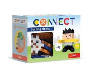 Connect Trefl Set di Mattoncini Pocket Boy, Jay - 35 Pezzi: 30 Mattoncini + Personaggio 5 Mattoncini, Gioco Creativo per Adulti e Bambini dai 4 Anni