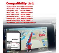 Connect1 V12 Mappe Scheda SD Sat Nav per Nissan Qashqai Juke Copertura Spagna Paesi Bassi Polonia UK UA