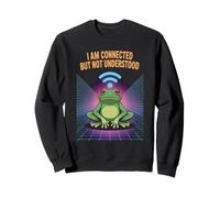 Connected But Not Understood - Absurd Frog WiFi Vaporwave Felpa