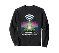 Connected But Not Understood - Absurd Frog WiFi Vaporwave Felpa