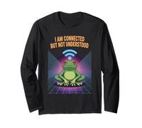 Connected But Not Understood - Absurd Frog WiFi Vaporwave Maglia a Manica