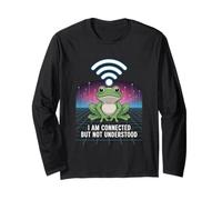 Connected But Not Understood - Absurd Frog WiFi Vaporwave Maglia a Manica