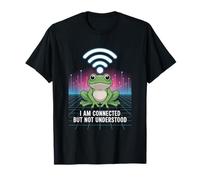 Connected But Not Understood - Absurd Frog WiFi Vaporwave Maglietta