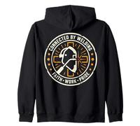 Connected By Welding Saldatore Emblema Faith Work Pride Felpa con Cappuccio