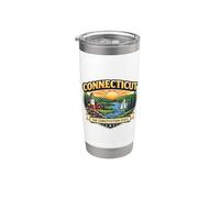 Connecticut Il viaggiatore dei visitatori del souvenir dello stato della costituzione Bicchiere termico in acciaio inox doppia parete