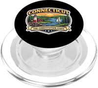 Connecticut Il viaggiatore dei visitatori del souvenir dello stato della costituzione PopSockets PopGrip per MagSafe