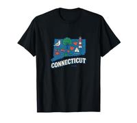 Connecticut, Stato, Orgoglio, Illustrazione, Connecticuter Maglietta