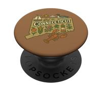 Connecticut, stato, orgoglio, illustrazione, Connecticuter PopSockets PopGrip Adesivo
