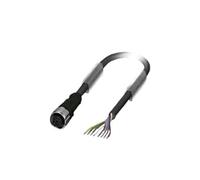 Connecting cable with 8-pin exposed cable end, 5 m long for safety switch ID3SE63, straight M12 connector for 2 A and 30 V; 3SX56012GA05