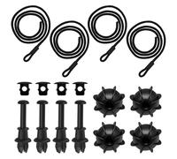 CONNECTION 4 Pezzi Corde di Fissaggio per Ripiano Posteriore Cappelliera Auto- Cinghie 45 cm Auto Cappelliera Posteriore Scaffale String per Volkswagen Golf MK6 Audi (Nero) Supporto per Cappelli