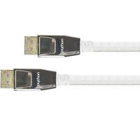 Connection Cable DisplayPort 1.2 4K / UHD 60Hz spina in metallo completo contatti dorati OFC treccia in nylon bianca 10M serie