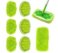 CONNECTION panni per pavimenti bagnati per Swiffer Sweeper Mop,Mocio Panni per Lavapavimenti Ciniglia,panni Microfibra per Swiffer,Pannis Riutilizzabilis per la Pulizia Mop Bagnato e Asciutto (6 pcs)