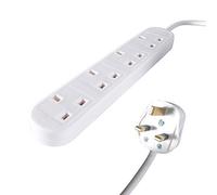 Connekt Gear 2 m male mains Power Pdu 4 Gang UK socket extension Block