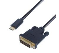 Connekt Gear 2m USB 3.1 Connector Cable Type C male to DVI D 24+1 male USB Type