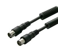 Connessione TV nera da 2,5 m, ideale per trasmettere segnali di alta qualità. Viene fornito in blister, facilitando lo stoccaggio e il trasporto, perfetto per l'intrattenimento a casa.