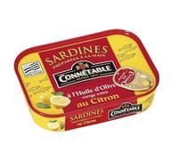 CONNETABLE Sardine con olio extravergine di oliva e limone, 135 g, 4 pezzi