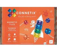 CONNETIX Piastrelle Magnetiche Arcobaleno Pacchetto Quadrato, 42 Pezzi