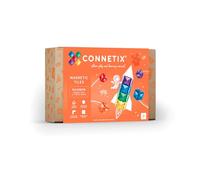 CONNETIX Piastrelle Magnetiche Arcobaleno Pacchetto Quadrato, 42 Pezzi