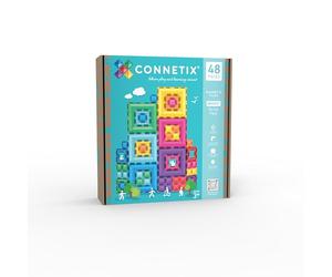 CONNETIX Piastrelle Magnetiche Brillante Pacchetto Portale, 48 Pezzi